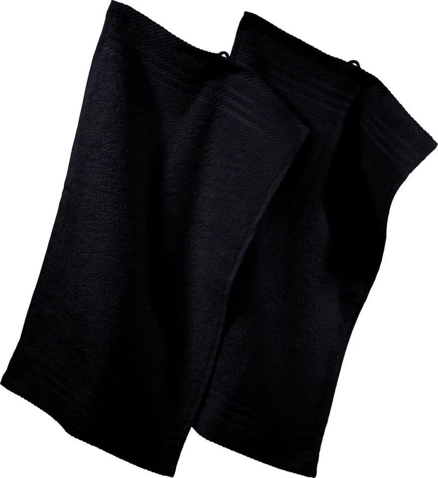 REDBEST Gästehandtuch 2er-Pack Frottier Uni Schwarz - Bild 2