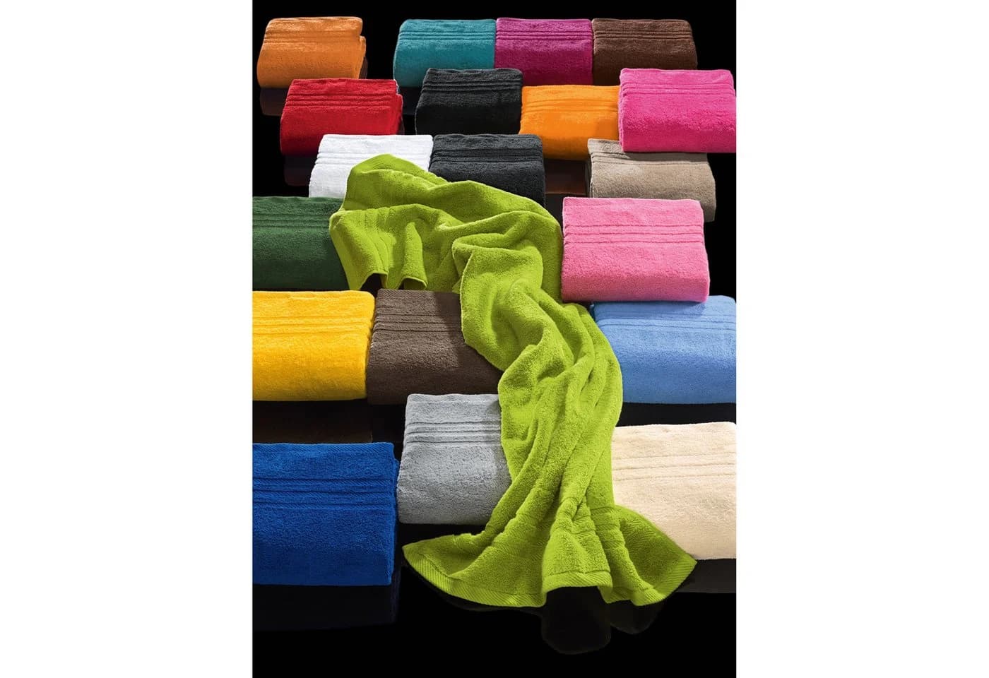 REDBEST Gästehandtuch 2er-Pack Frottier Uni Schwarz - Bild 5