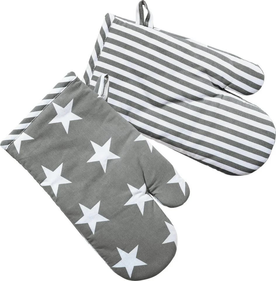 REDBEST Topflappen Wende-Ofenhandschuh Grau Streifen Design - Bild 2
