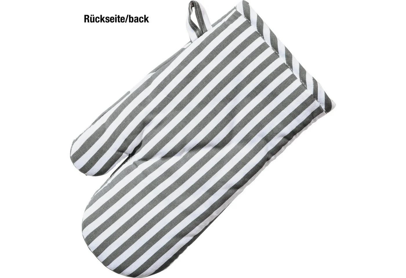 REDBEST Topflappen Wende-Ofenhandschuh Grau Streifen Design - Bild 3
