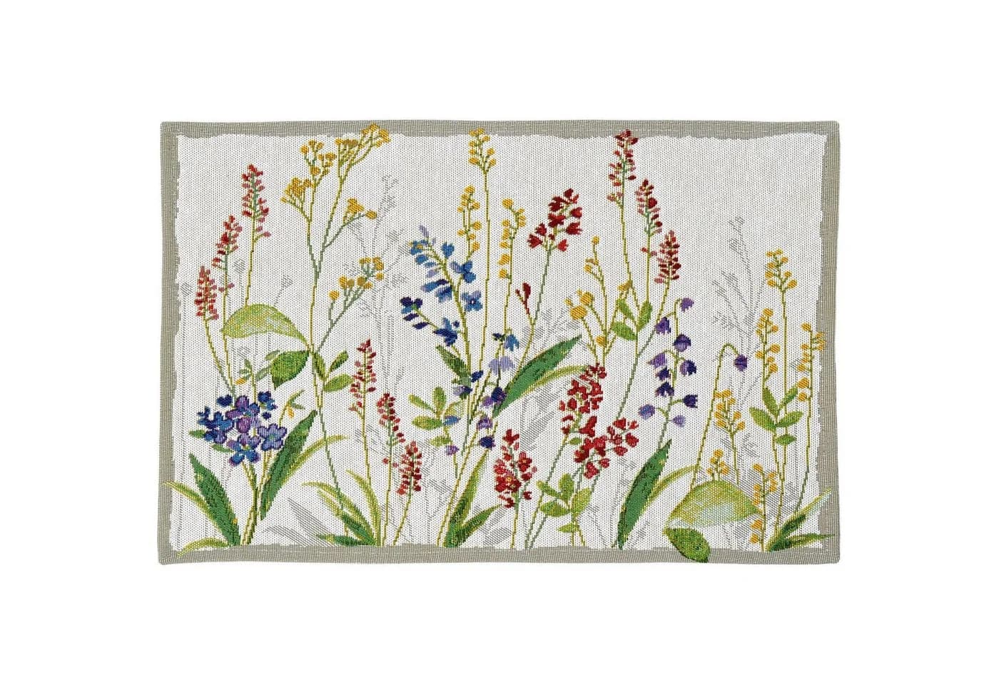sander table + home Tischset "Flower Meadow" 2er-Pack Blumen Gobelin Bunt