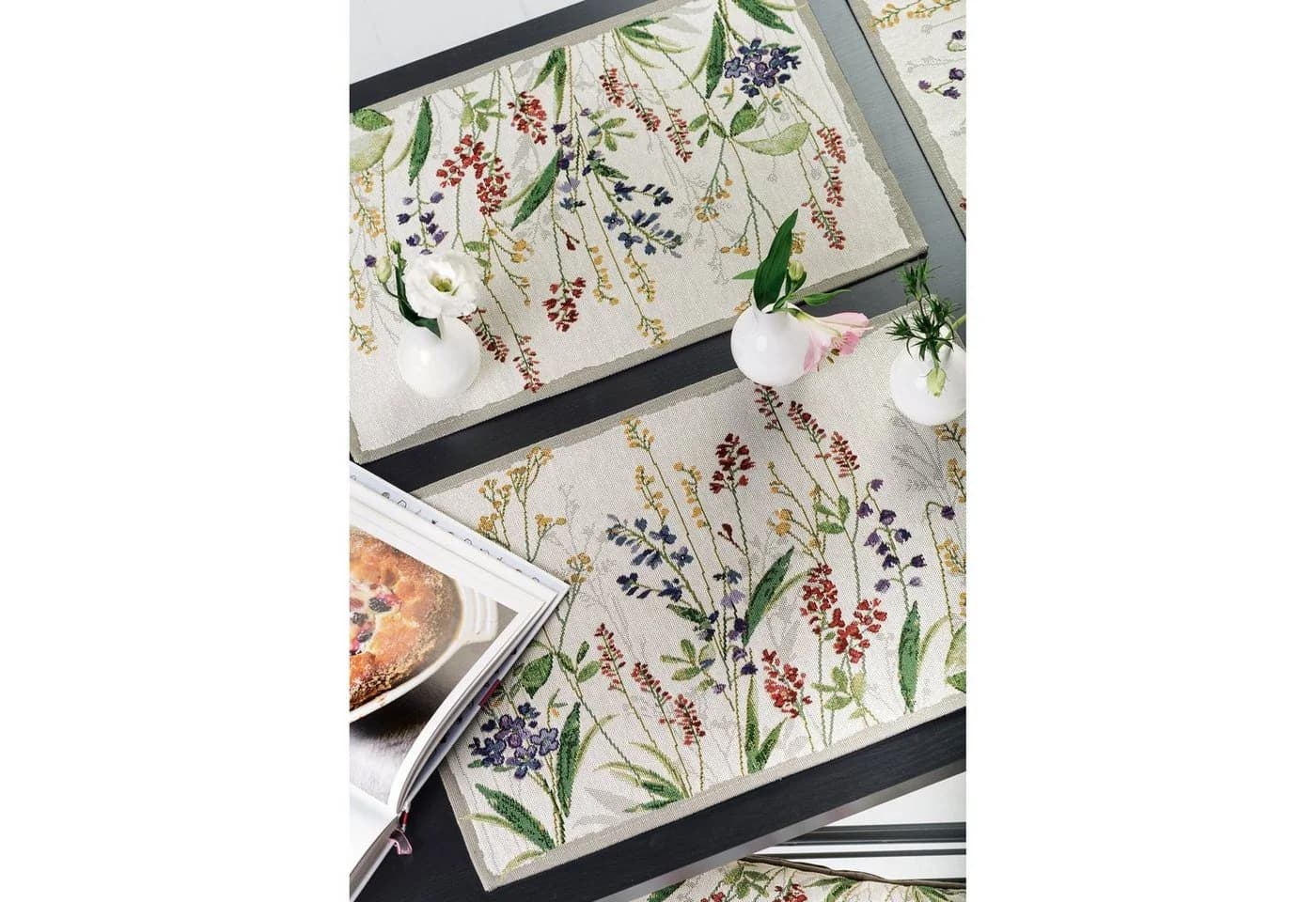 sander table + home Tischset "Flower Meadow" 2er-Pack Blumen Gobelin Bunt - Bild 3