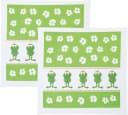 Kracht Geschirrtuch Frottier 2er-Pack Baumwolle Grün Frosch-Motiv Bild 2
