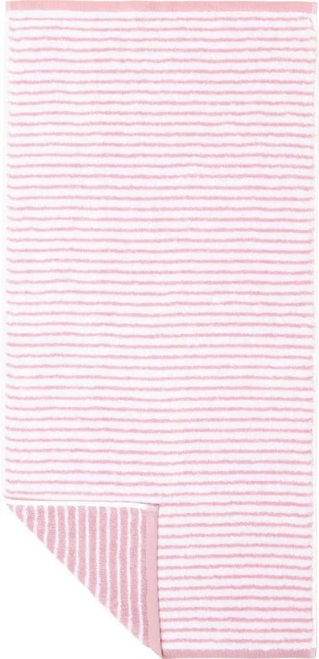 Erwin Müller Handtuch "Konstanz" Jacquard Walk-Frottier Streifen Rosa - Bild 2