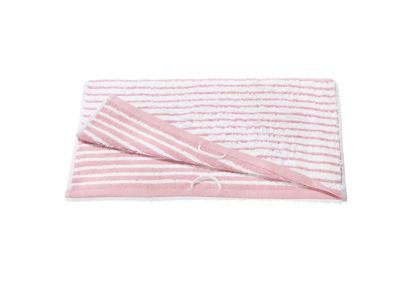 Erwin Müller Handtuch "Konstanz" Jacquard Walk-Frottier Streifen Rosa - Bild 4