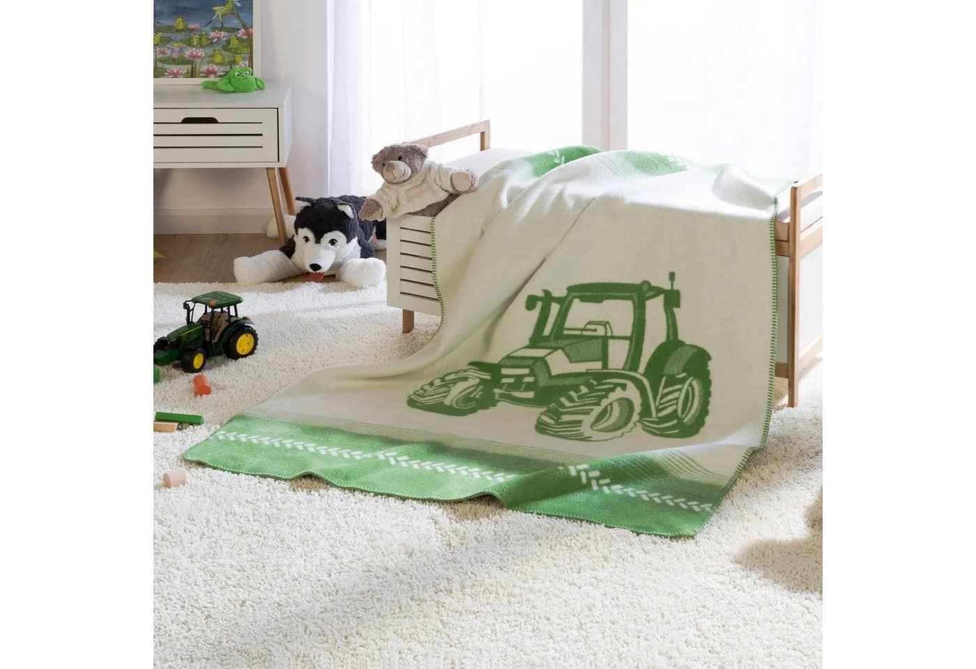Erwin Müller Kinderdecke Traktor Motiv Baumwollmischung - Bild 3