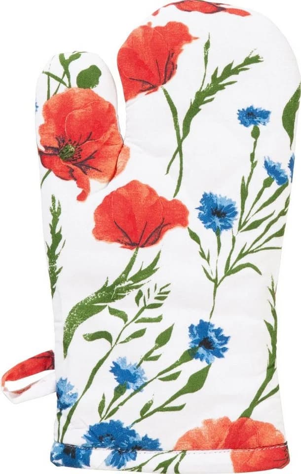 REDBEST Ofenhandschuh Topflappen Blumen 100% Baumwolle - Bild 2
