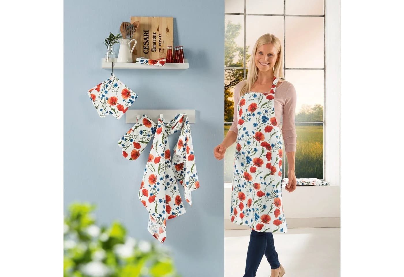 REDBEST Topflappen 2er-Pack Blumen Baumwolle