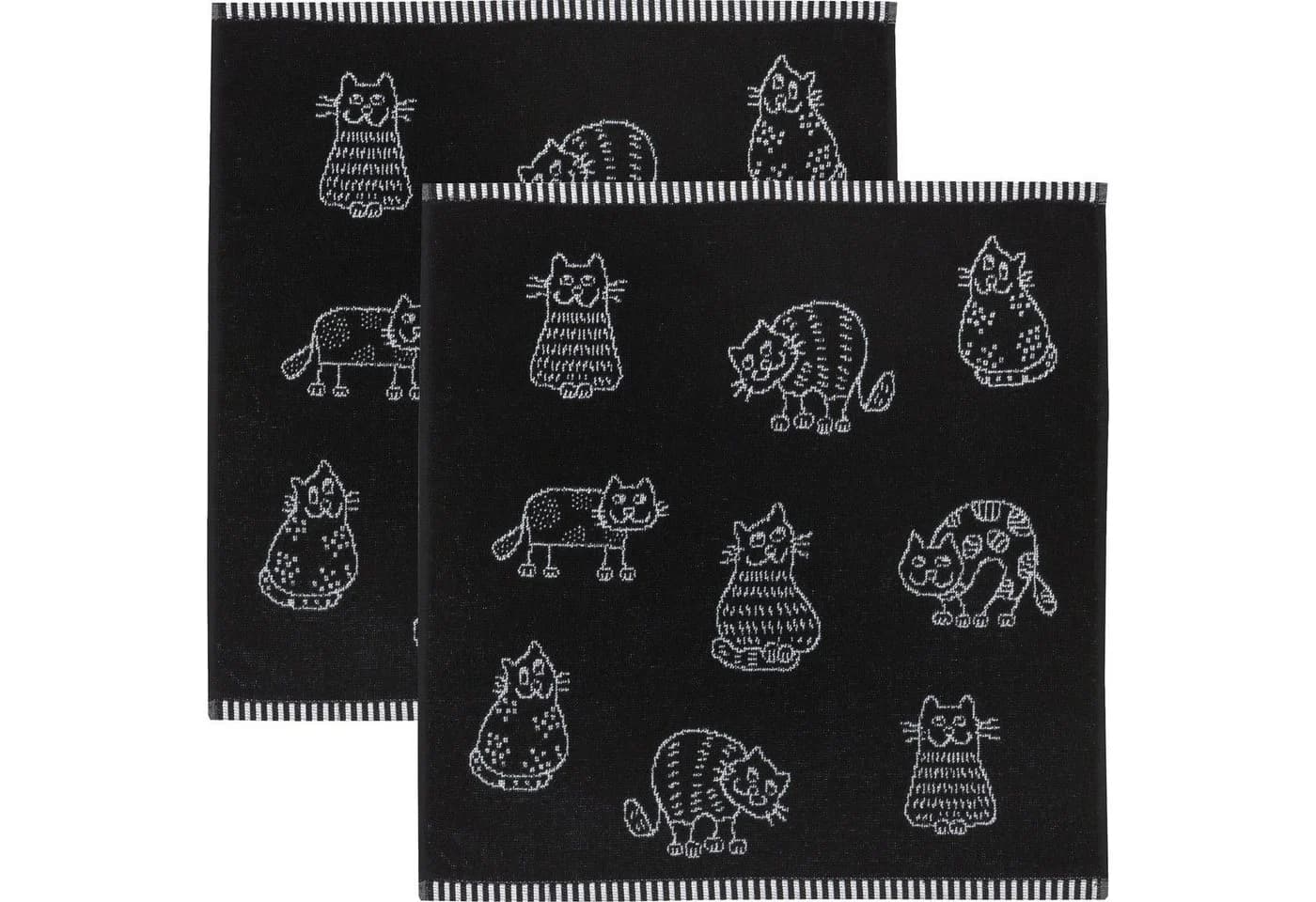 Kracht Frottier-Geschirrtuch 2er-Pack Baumwolle Jacquard-Motiv - Bild 2