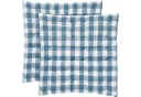 REDBEST Stuhlkissen Nashville 2er-Pack Karo Landhausstil Blau Bild 2