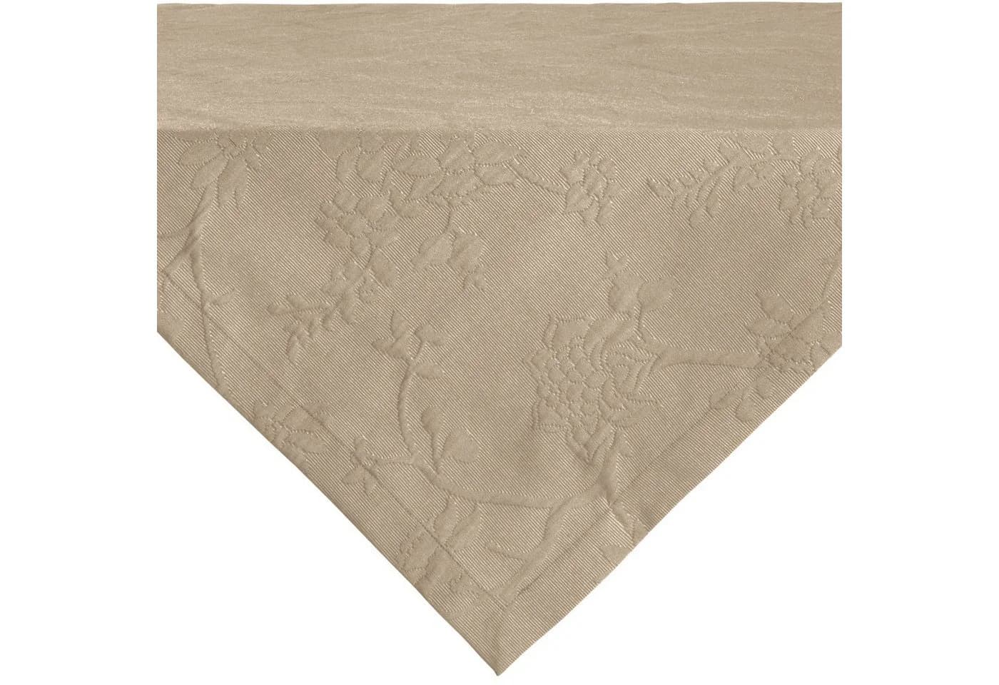 Erwin Müller Mitteldecke "Arnsberg" Beige Jacquard Uni - Bild 2