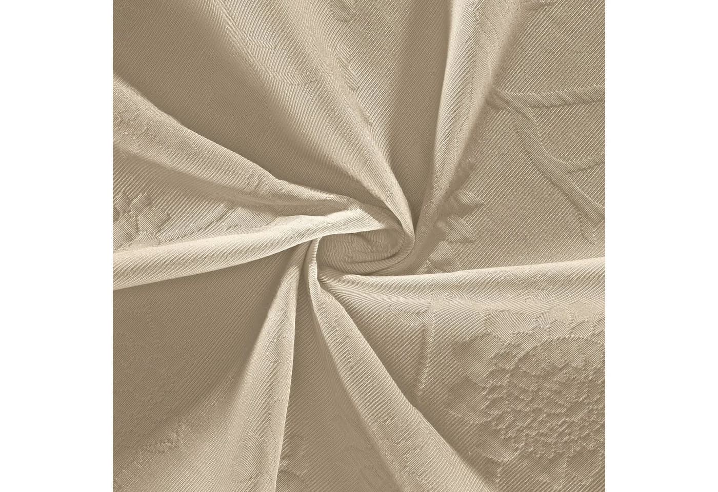 Erwin Müller Mitteldecke "Arnsberg" Beige Jacquard Uni - Bild 3