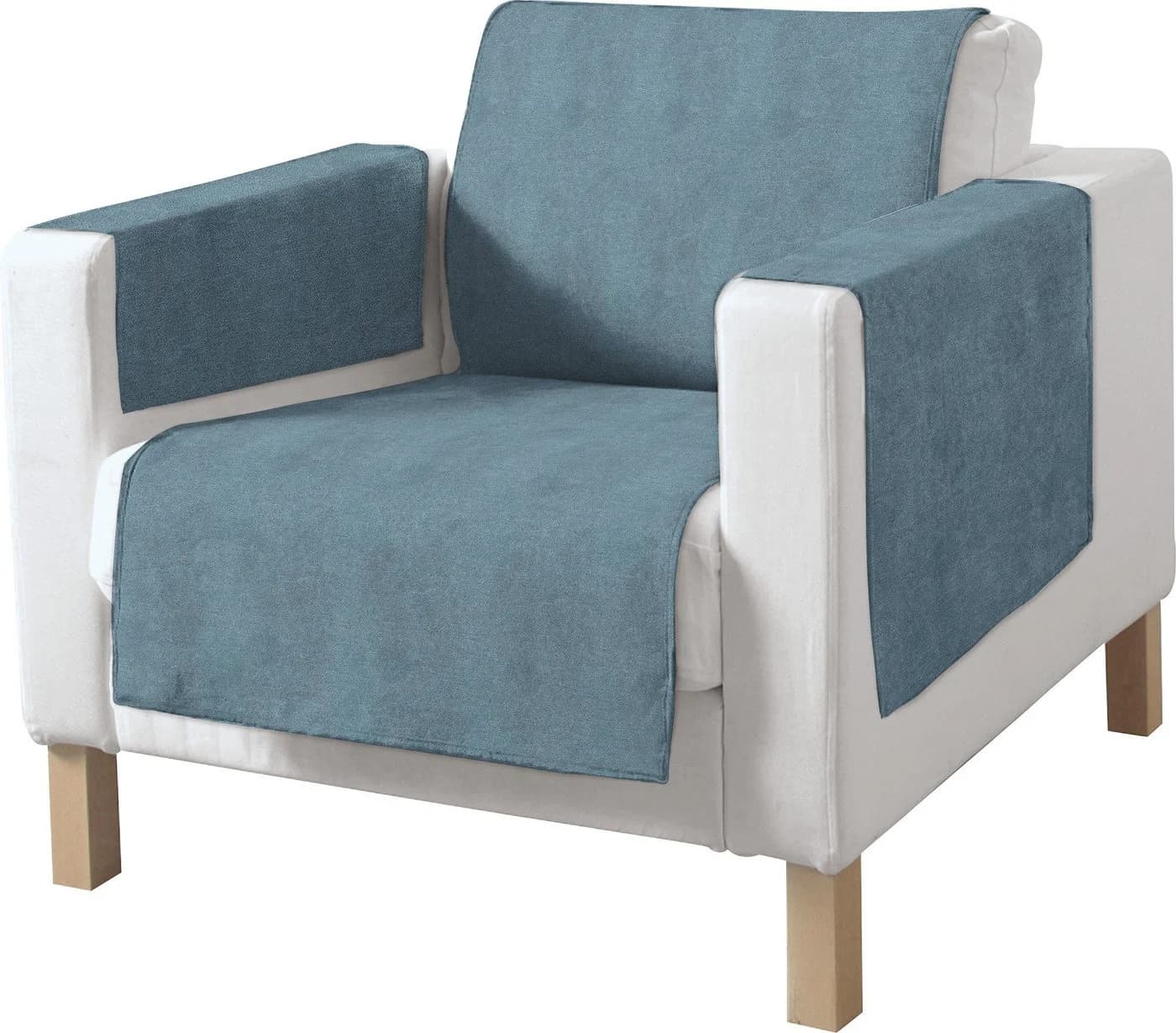 Erwin Müller Sesselschoner Sessel- und Sofaschoner Polyester Uni Ozean - Bild 2