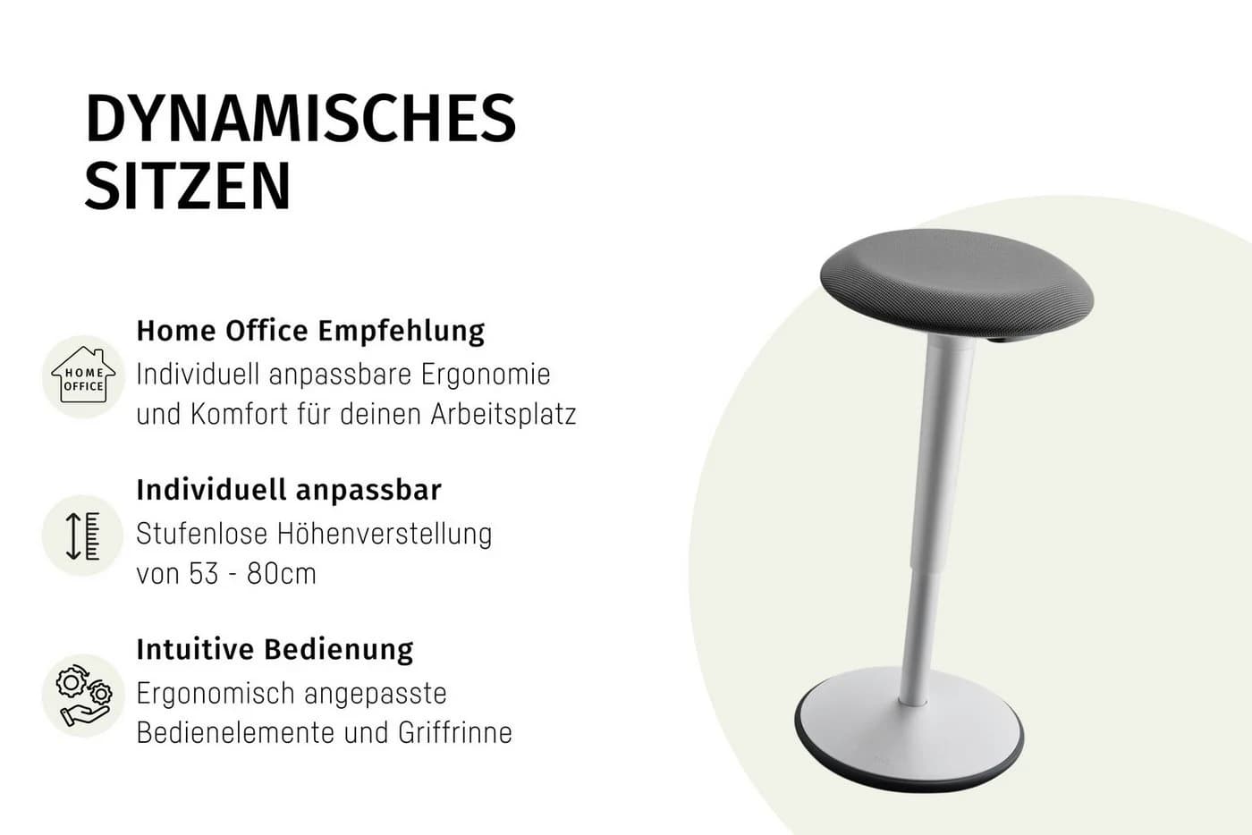 sedus Arbeitshocker se:fit Schwarz Ergonomischer Stehhocker - Bild 5
