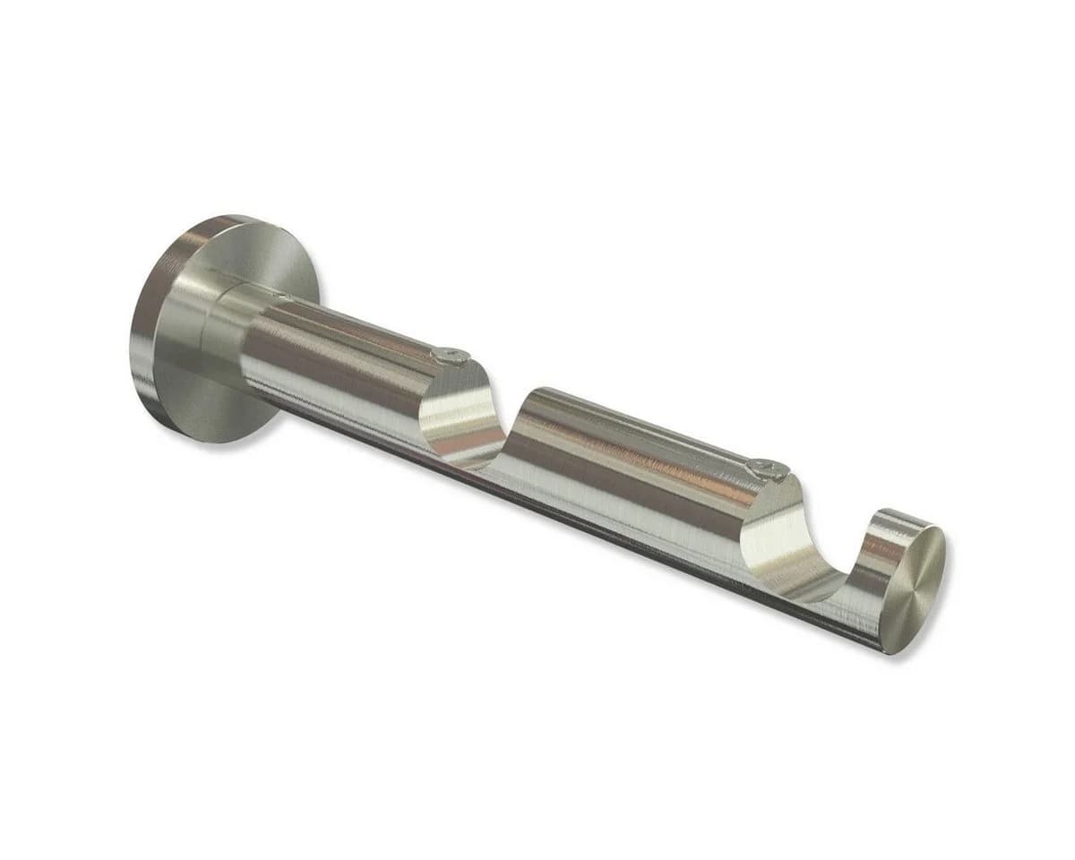 INTERDECO Gardinenstangenhalter Platon 2-läufig Edelstahl-Optik 20 mm - Bild 2