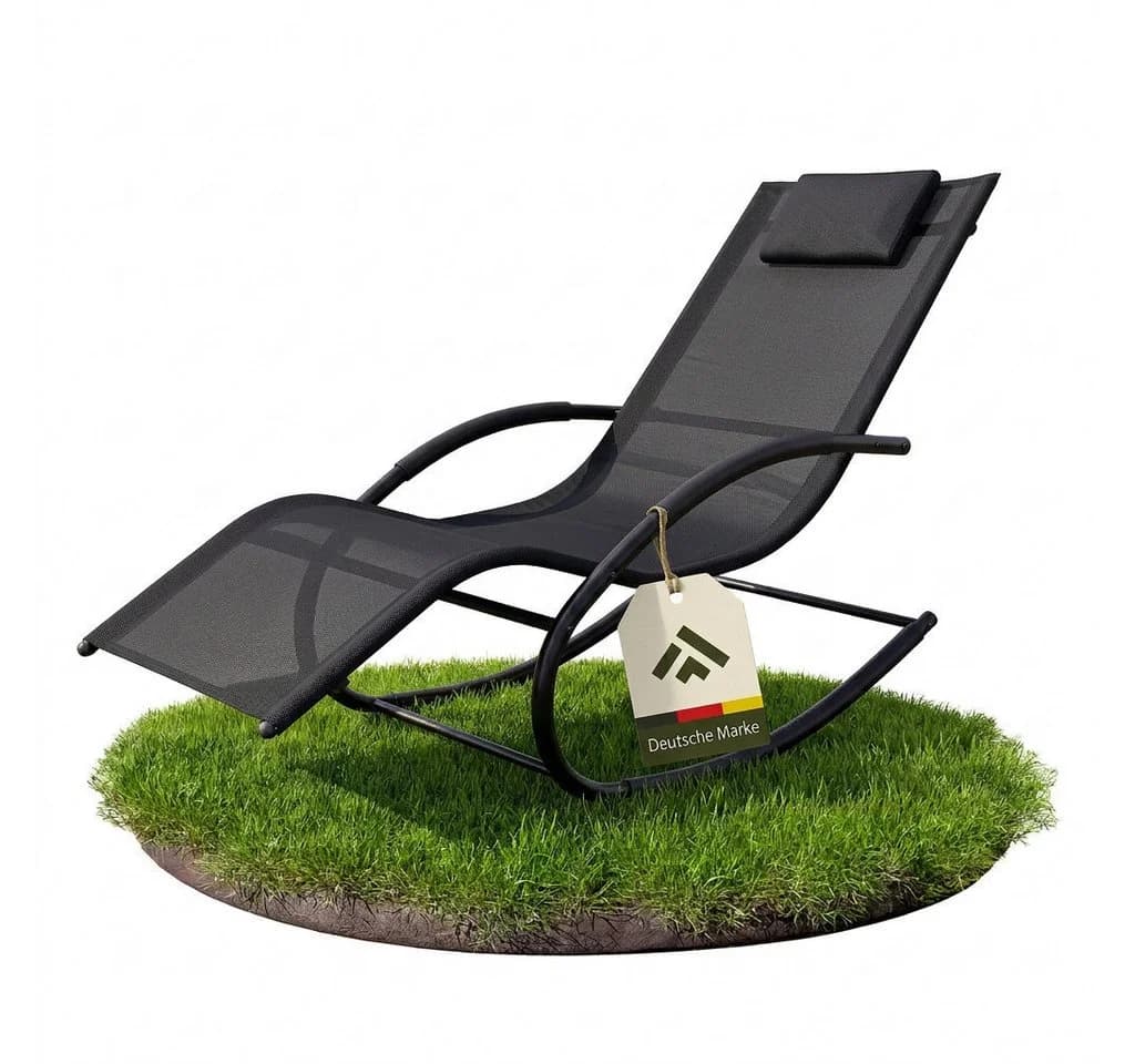 NovaTerra Gartenlounge-Set Premium Sun Lounger Schwarz Wetterfest - Bild 2