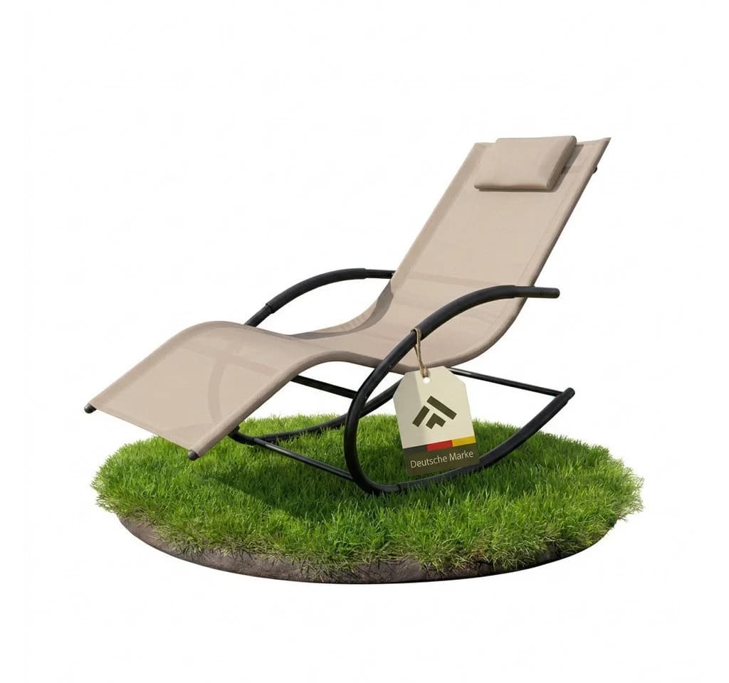 NovaTerra Gartenliege Premium Beige Wetterfest - Bild 2