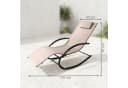 NovaTerra Gartenliege Premium Beige Wetterfest Bild 3