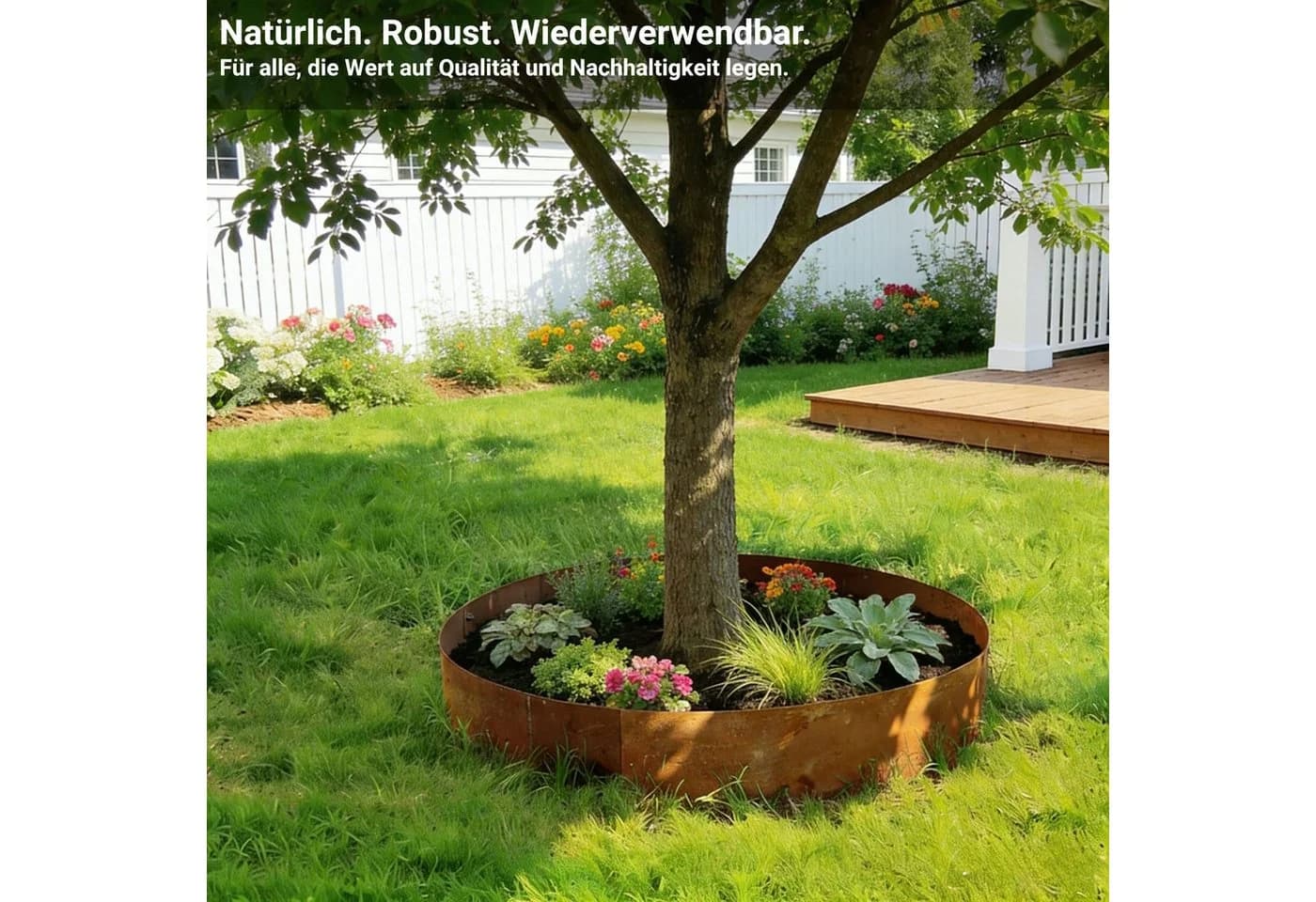 NovaTerra Pflanzenring 40cm Cortenstahl Wetterfest - Bild 3
