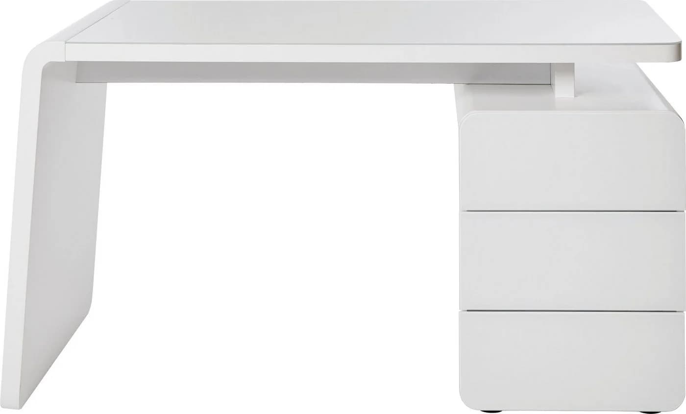 JAHNKE CSL 440 Schreibtisch Weiß Transparent mit Schubkästen - Bild 2