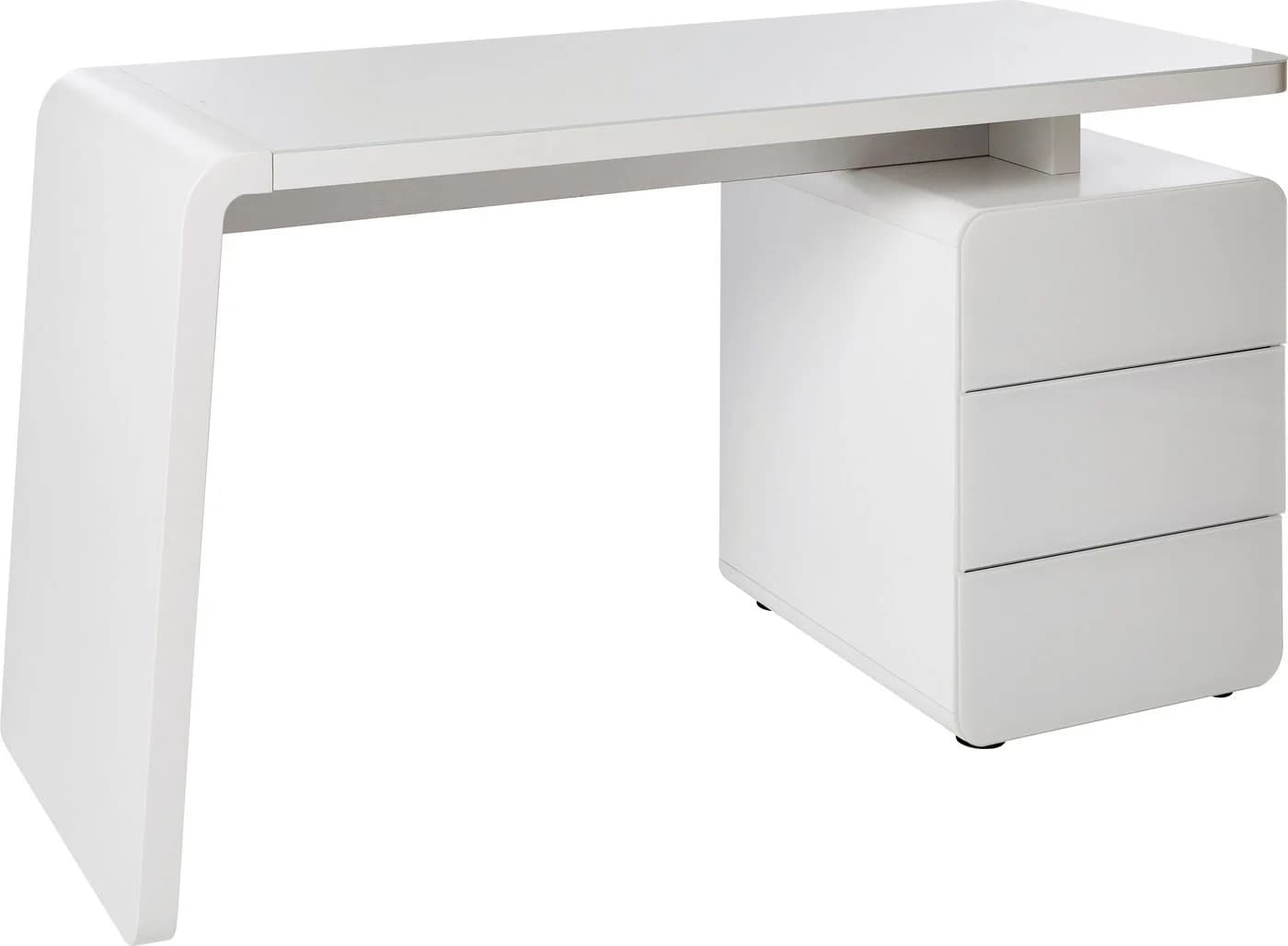 JAHNKE CSL 440 Schreibtisch Weiß Transparent mit Schubkästen - Bild 3