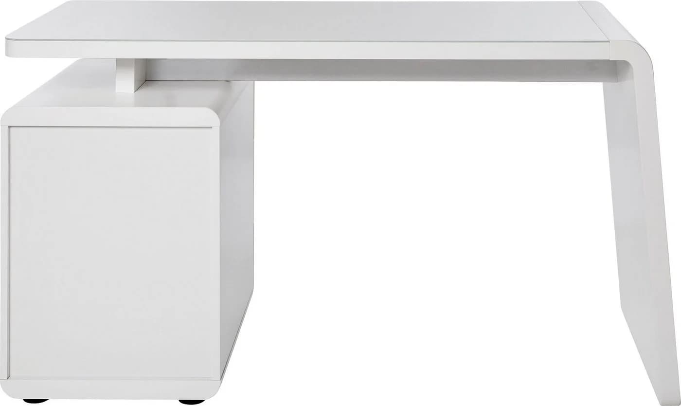 JAHNKE CSL 440 Schreibtisch Weiß Transparent mit Schubkästen - Bild 4