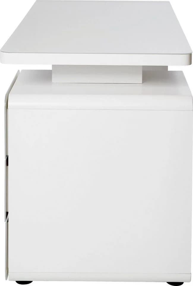 JAHNKE CSL 440 Schreibtisch Weiß Transparent mit Schubkästen - Bild 5