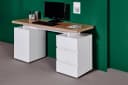 Jahnke CU-LIBRE C 250 Schreibtisch Riviera Eiche Weiß Bild 1