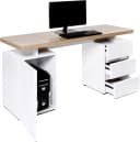 Jahnke CU-LIBRE C 250 Schreibtisch Riviera Eiche Weiß Bild 4