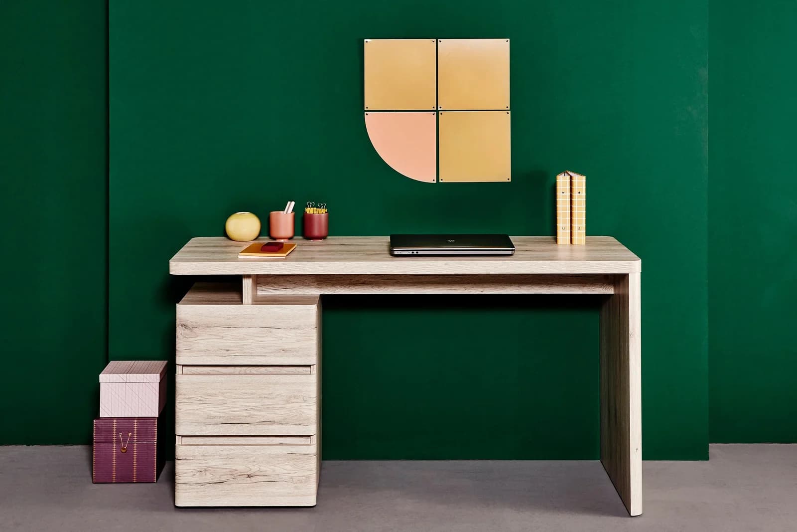 Jahnke CU-LIBRE C 240 Schreibtisch Sanremo Eiche