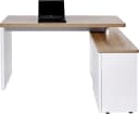JAHNKE Eckschreibtisch CU-LIBRE 150 E Riviera Eiche Weiß Bild 1