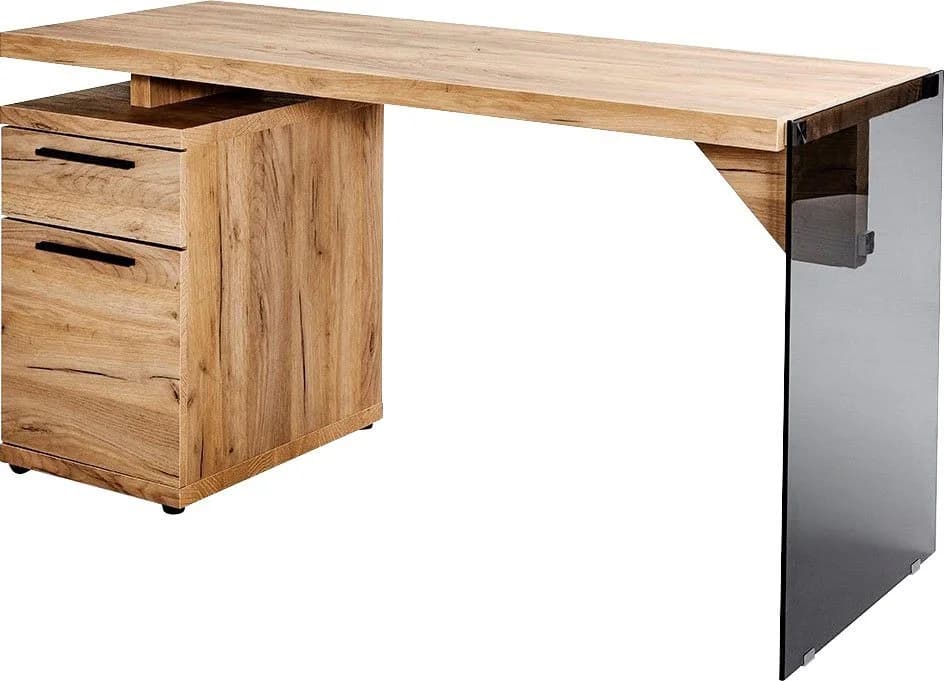 Jahnke Schreibtisch LUX Grau Kerneiche ESG Glas - Bild 3