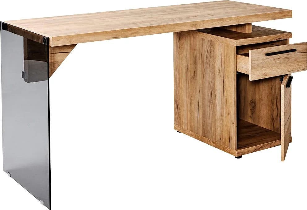 Jahnke Schreibtisch LUX Grau Kerneiche ESG Glas - Bild 4