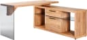 Eckschreibtisch JAHNKE LUX mit Schubladen und Glas Bild 1