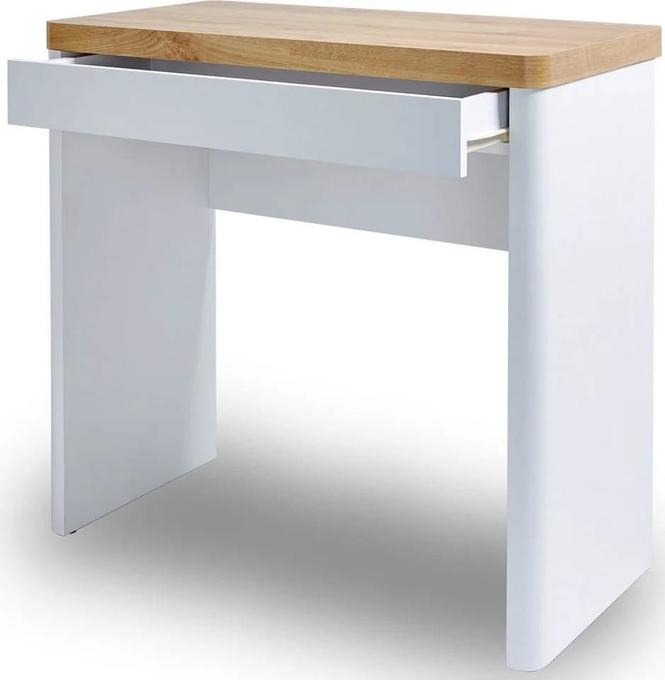 Jahnke Schreibtisch CU-LIBRE 80 Weiß Hochglanz mit Schublade - Bild 4