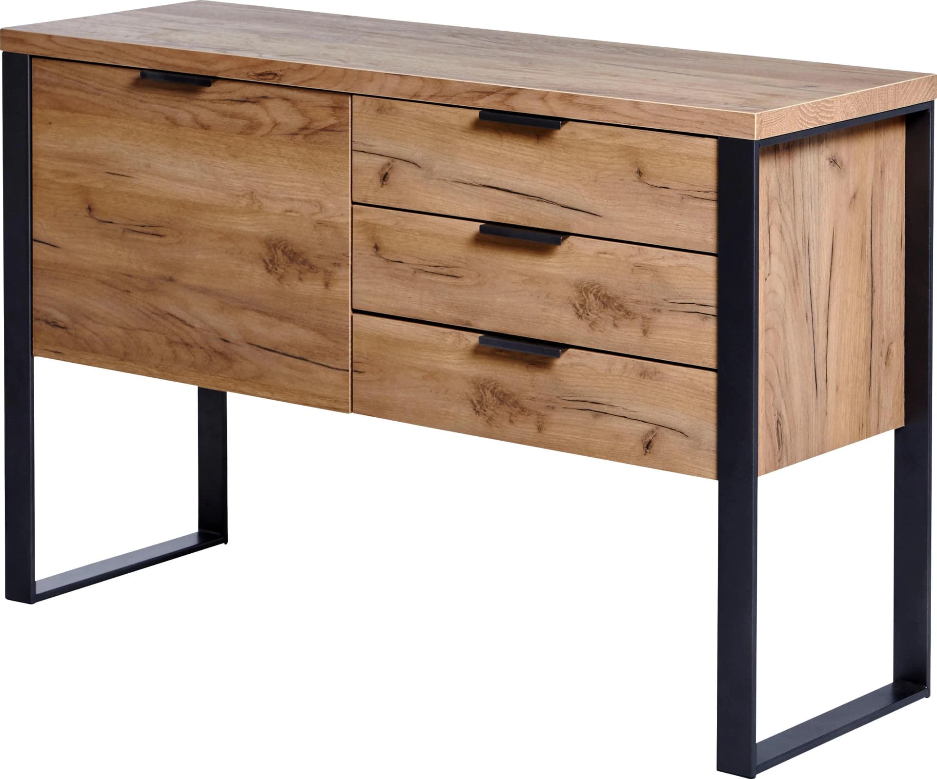 Jahnke Sideboard LOOP Kerneiche mit 3 Schubladen und Tür