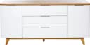 Sideboard JAHNKE LIBRE Braun Weiß Scandi-Style Bild 1