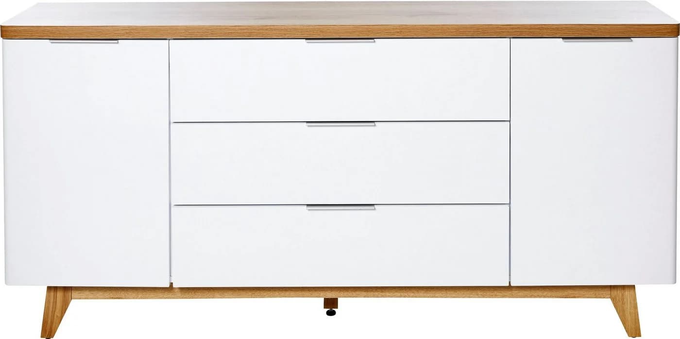Sideboard JAHNKE LIBRE Braun Weiß Scandi-Style