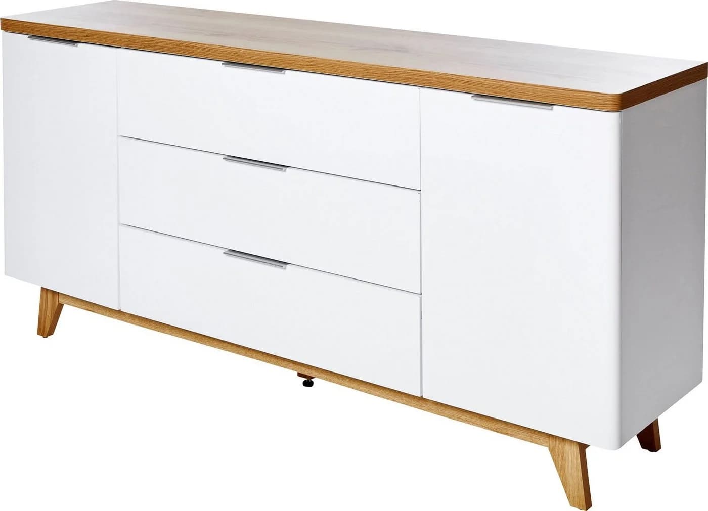 Sideboard JAHNKE LIBRE Braun Weiß Scandi-Style - Bild 3