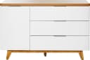 Jahnke Sideboard Libre Braun/Weiß Holzwerkstoff mit 3 Schubladen Bild 1
