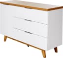 Jahnke Sideboard Libre Braun/Weiß Holzwerkstoff mit 3 Schubladen Bild 3