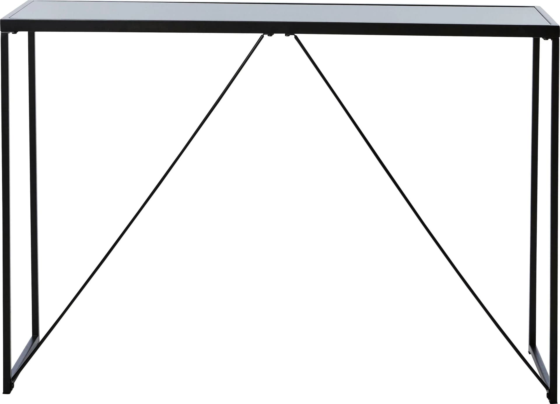 JAHNKE GLAM CONSOLE Konsolentisch Schwarz Glas Metall