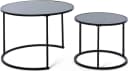 Jahnke Couchtisch SOL Coffee Set Schwarzglas Metall Bild 2