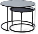 Jahnke Couchtisch SOL Coffee Set Schwarzglas Metall Bild 5