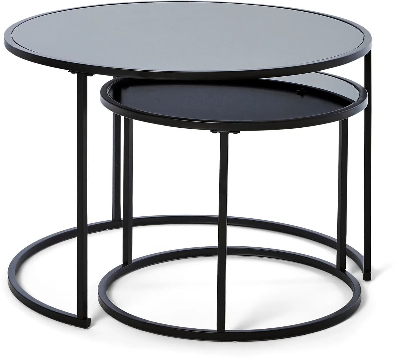 Jahnke Couchtisch SOL Coffee Set Schwarzglas Metall - Bild 5