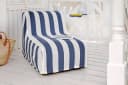 Jahnke AIR LOUNGE Aufblasbarer Loungesessel Navy Blau Weiß Gestreift Bild 1