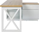 Jahnke Eckschreibtisch CHALET D 155 E Weiß Landhausstil Bild 5