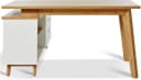Jahnke Eckschreibtisch LIBRE D 240 E Braun/Weiß wechselseitig montierbar Bild 3