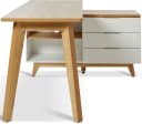 Jahnke Eckschreibtisch LIBRE D 240 E Braun/Weiß wechselseitig montierbar Bild 4