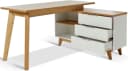 Jahnke Eckschreibtisch LIBRE D 240 E Braun/Weiß wechselseitig montierbar Bild 5